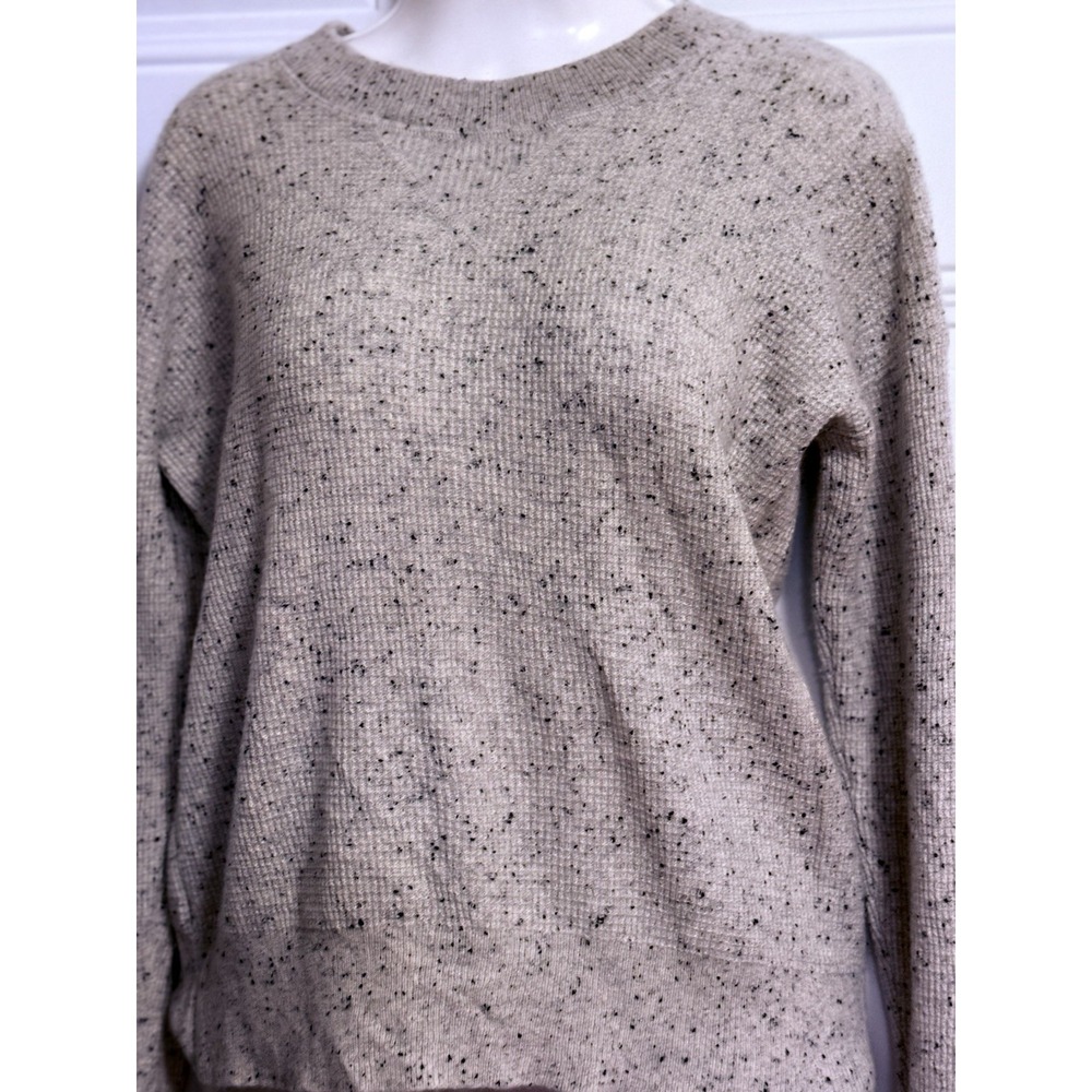 Madewell Cashmere Sweater Top SZ XS Speckled Tips Waffle Minimalist Cottagecore - Picture 5 of 6